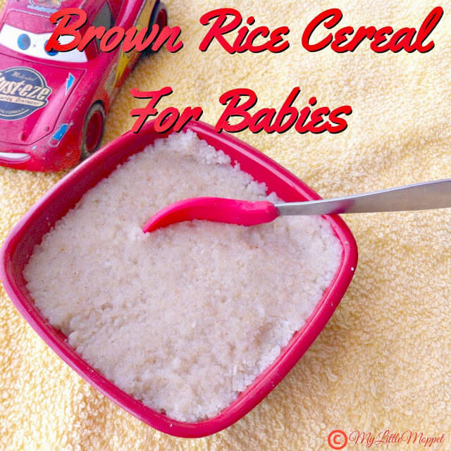 brown rice cereal baby