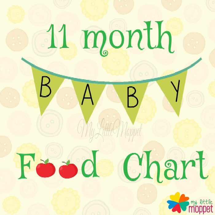 11 Months Baby Food Chart And Meal Plan My Little Moppet