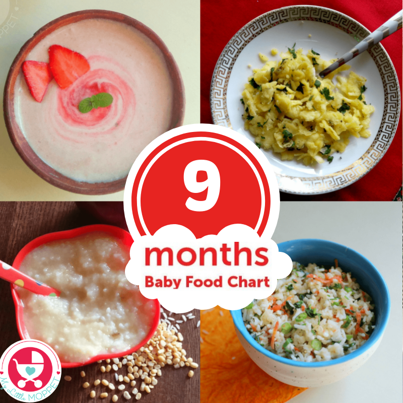 9 months food chart