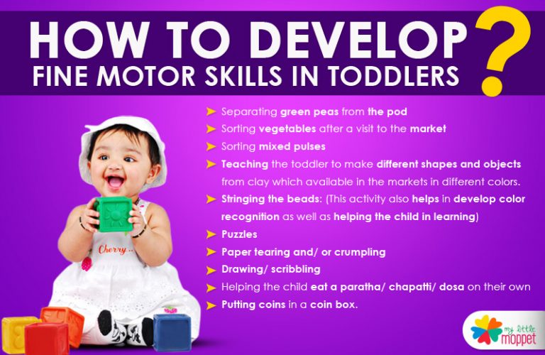 10 Novel Ideas to develop Fine Motor Skills for Toddlers - My Little Moppet