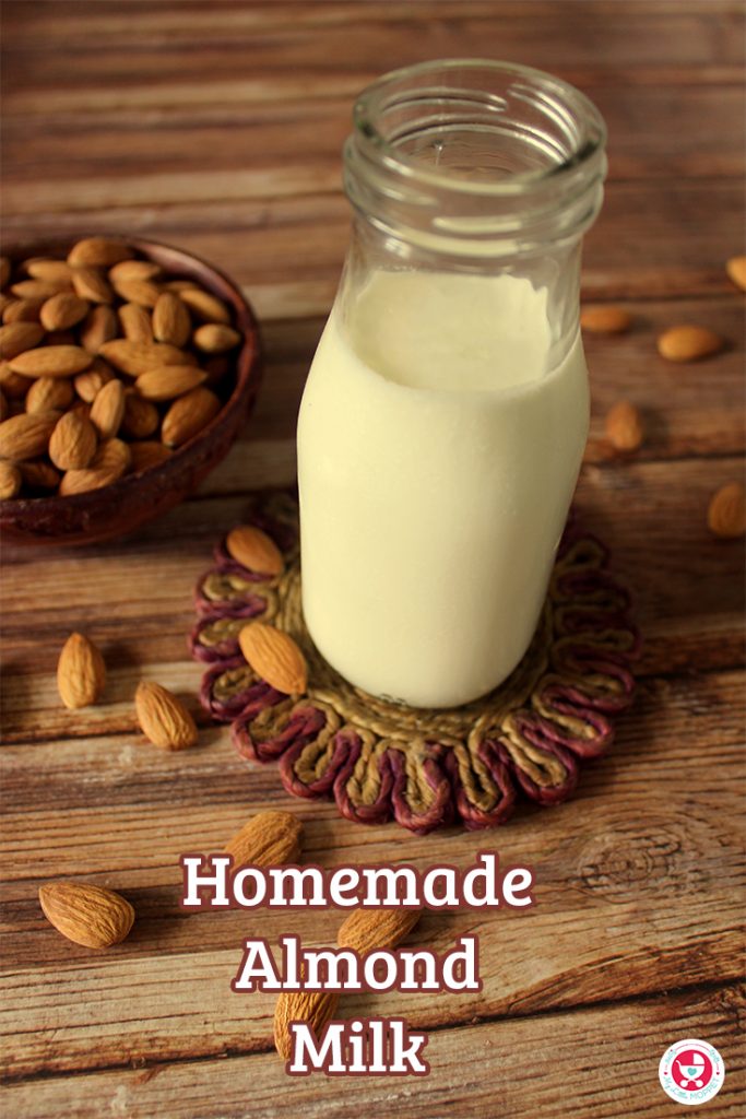 Homemade almond milk - A healthy recipe for toddlers and kids