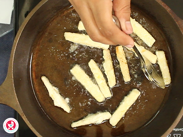 Pumpkin Sooji Fingers for Babies and Kids